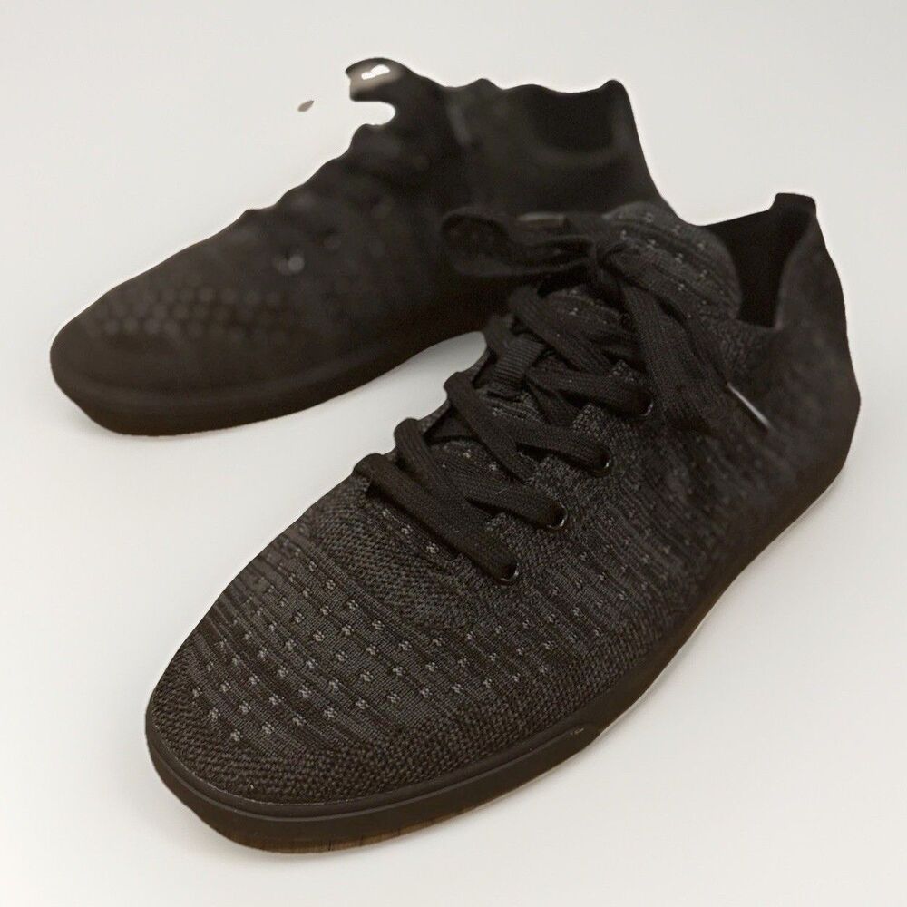 SUAVS Zilker Black Gray Knit Lace-Up Sneakers Men’s 10 Women’s 12 Travel Light